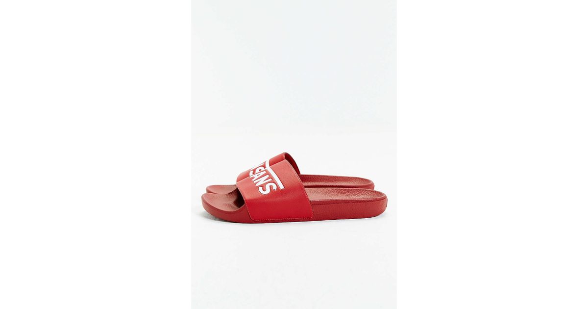 red van sandals