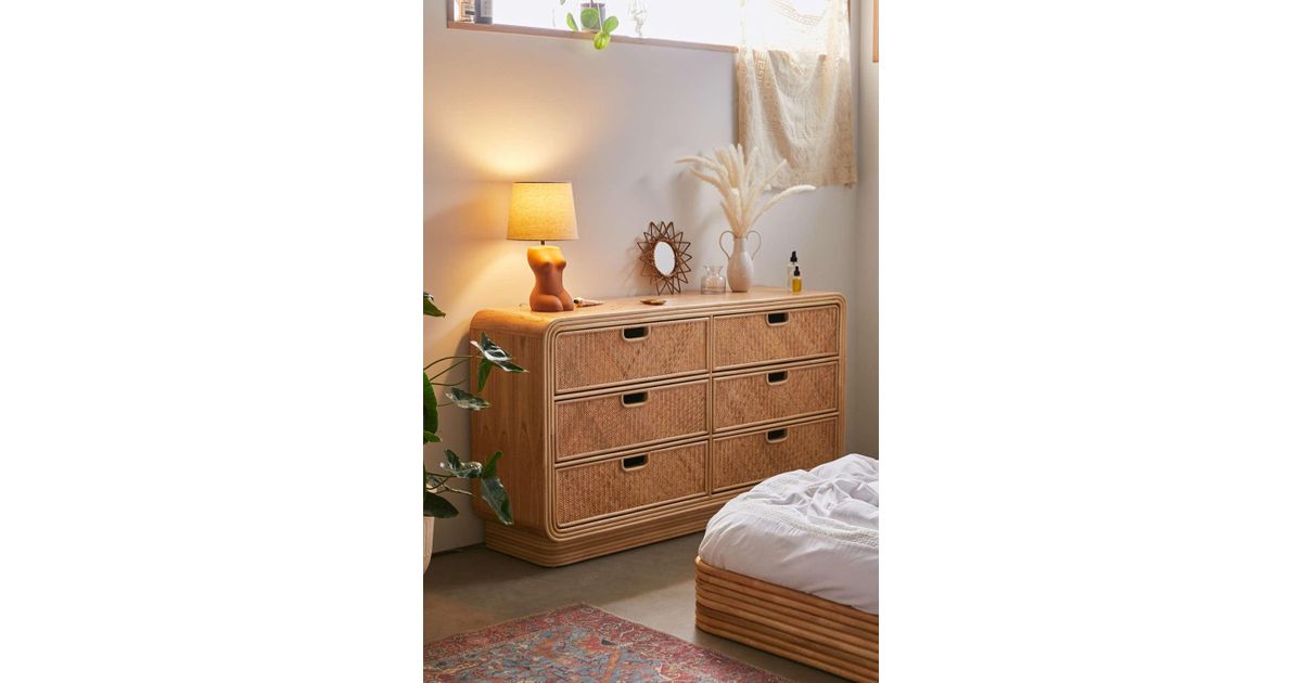 Urban Outfitters Ria 6 Drawer Dresser In Beige Natural For Men