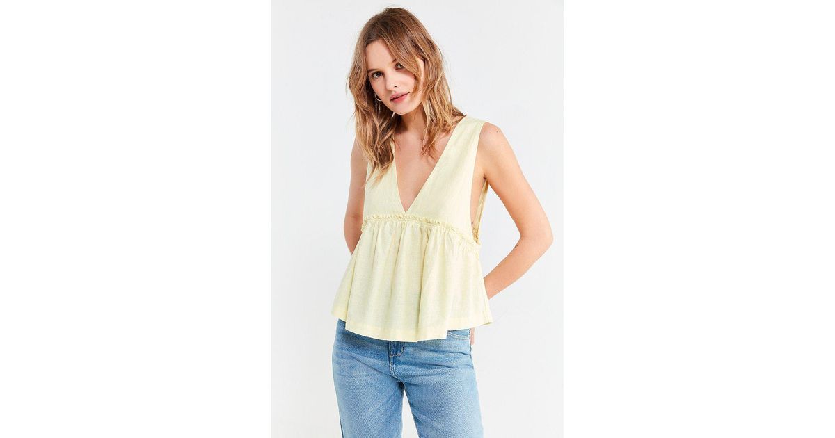 yellow babydoll top