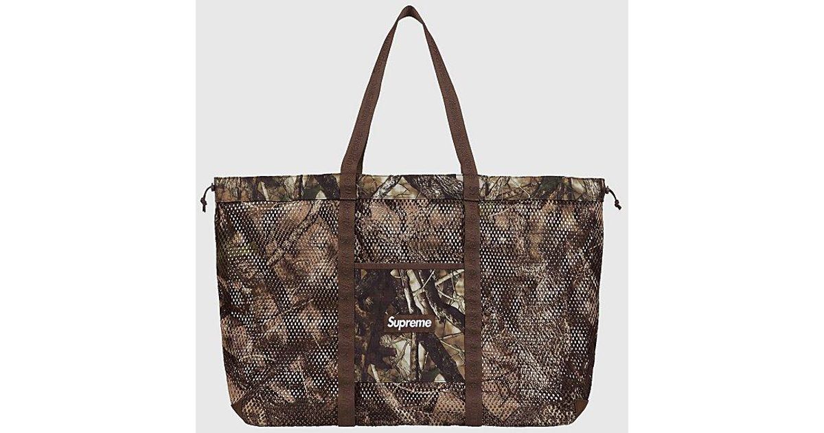 Supreme Mesh Tote Bag (Ss25) in Brown for Men | Lyst