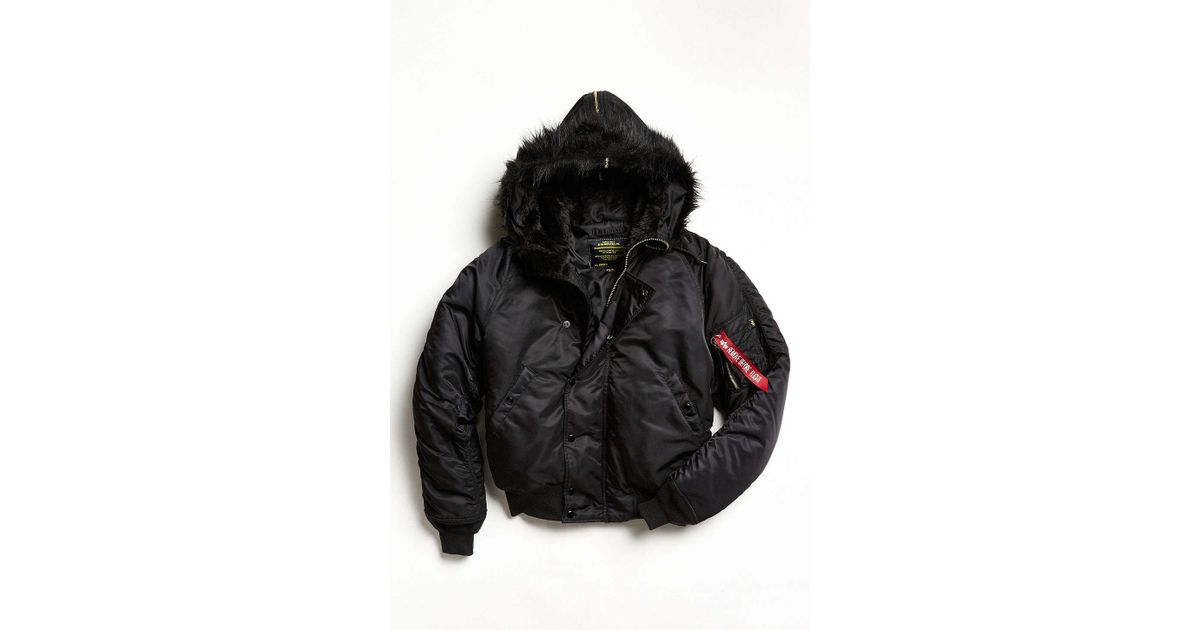 Alpha Industries N-2b Short Waist Parka Jacket in Black | Lyst