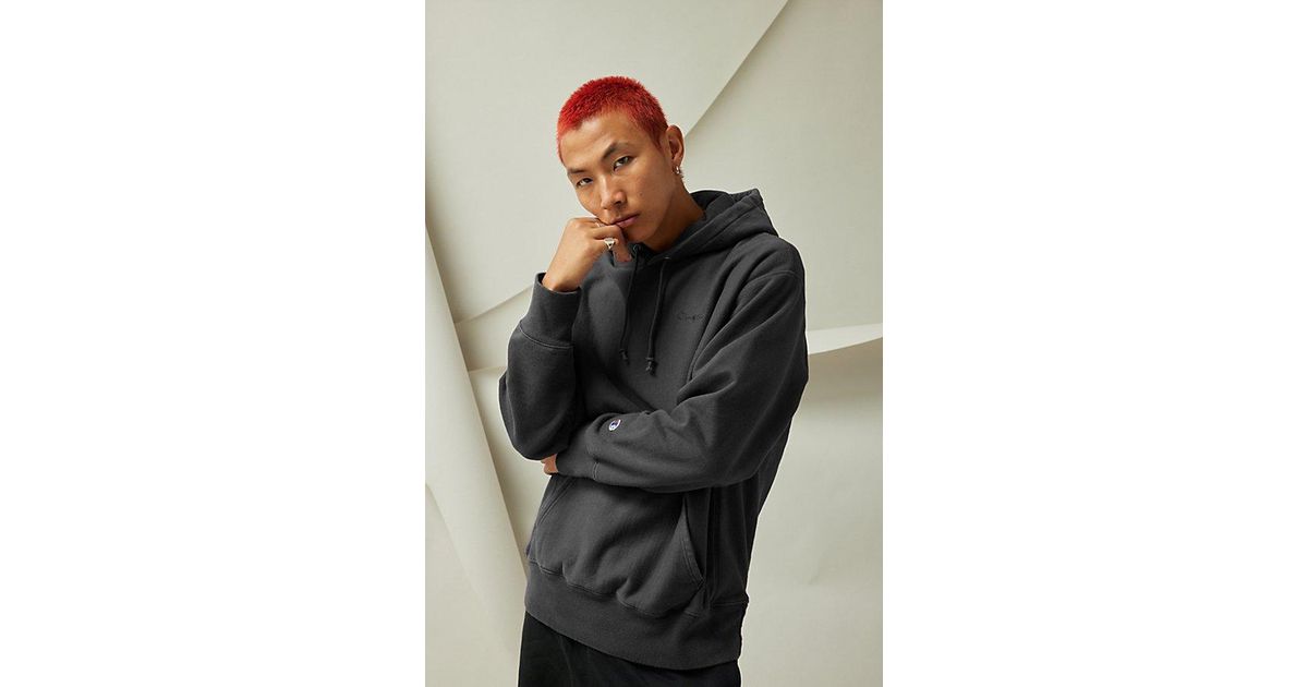 Champion Relaxed Reverse Weave Pullover Hoodie in Black for Men | Lyst
