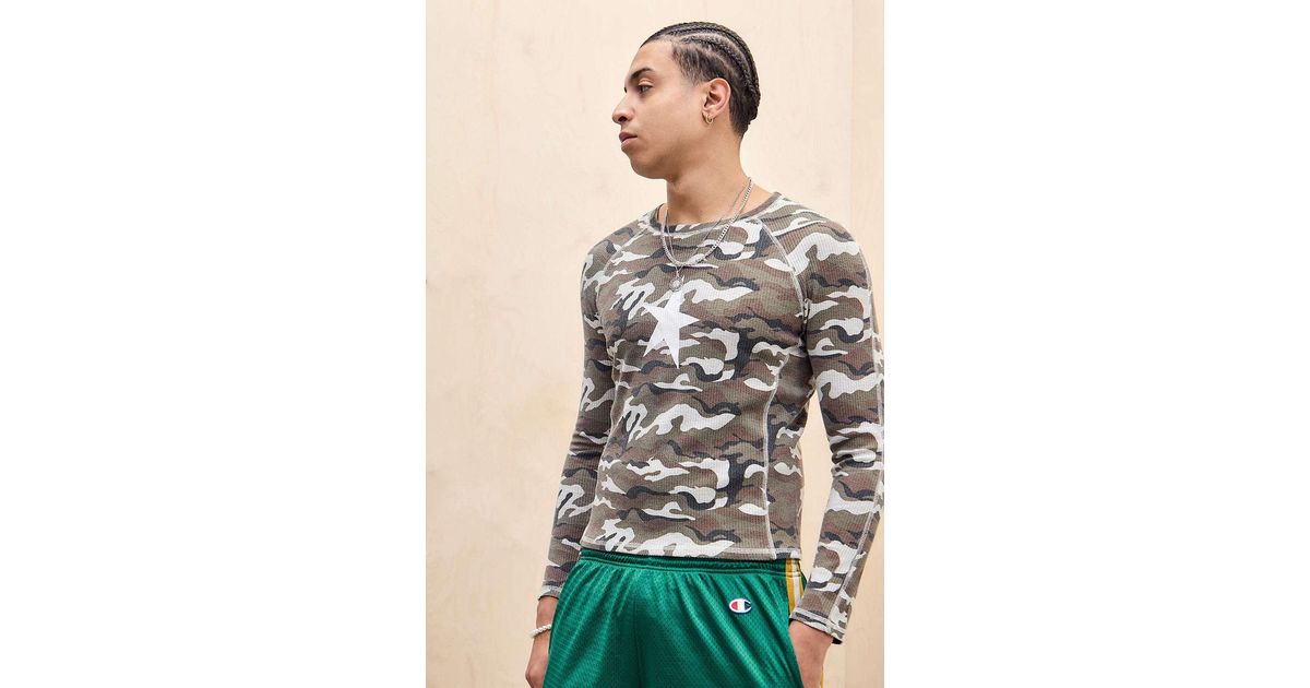 Jaded London Uo Exclusive Camo Starstruck Long Sleeve Top in