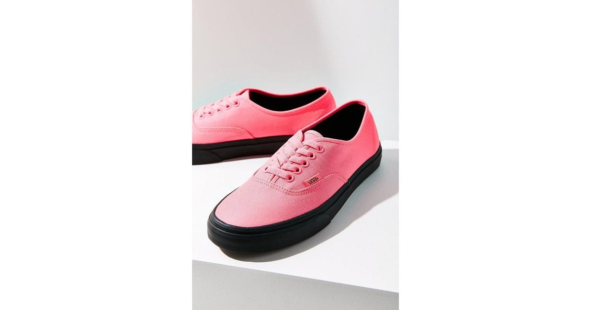 Vans Black Sole Authentic Sneaker in Pink | Lyst