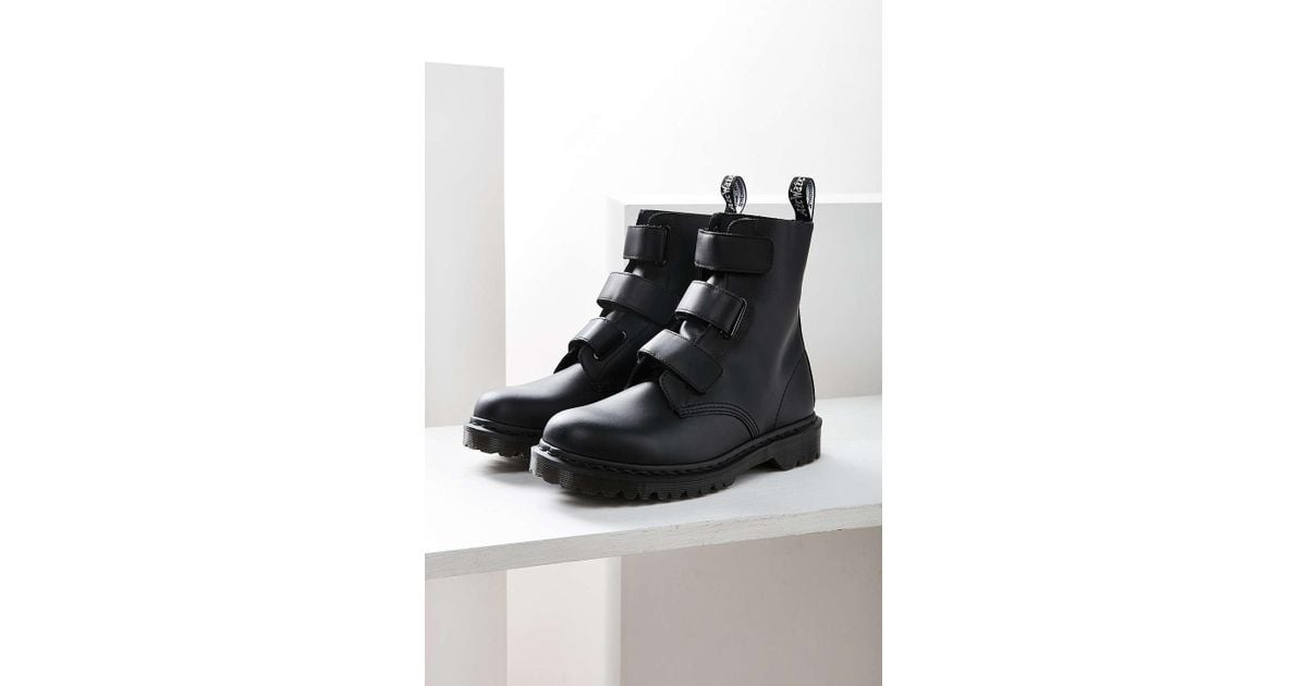 Dr. Martens Coralia Velcro Boot in Black Lyst Canada