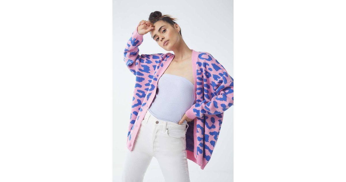 lazy oaf leopard cardigan