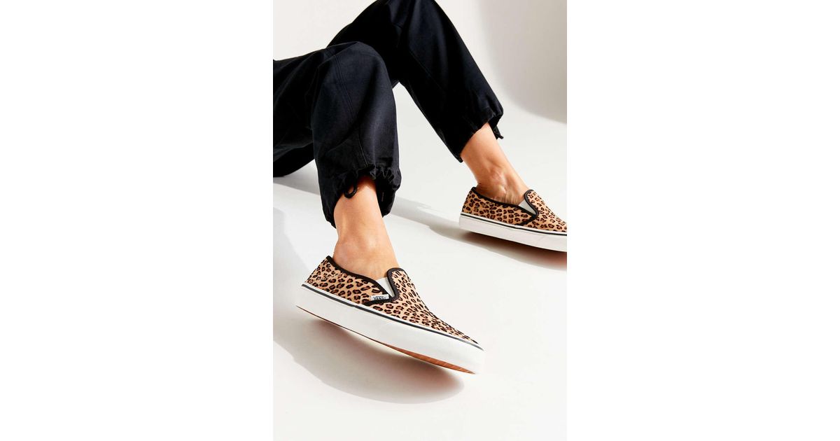 vans mini leopard slip on