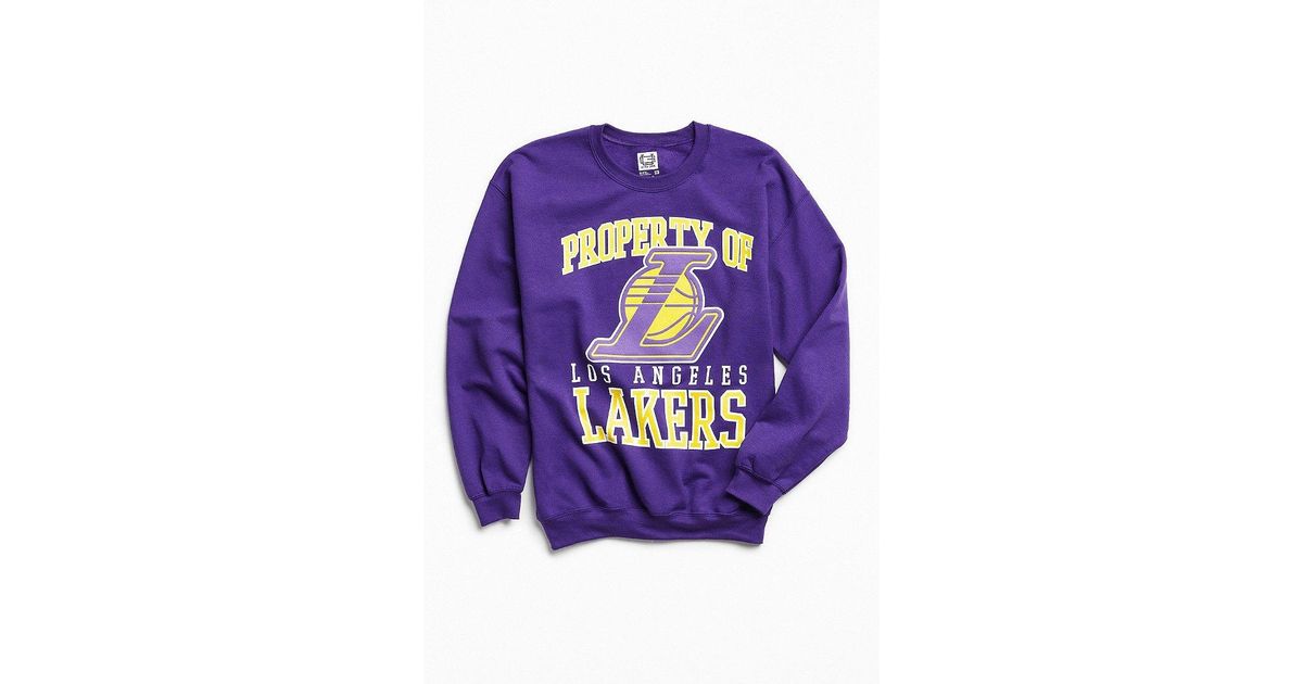 Urban Outfitters Cotton Los Angeles Lakers Crew Neck Sweatshirt in