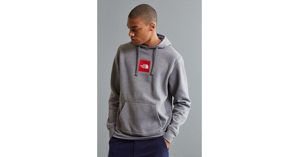 The North Face Cotton The North Face Embroidered Box Logo Hoodie Sweatshirt  in Grey (Gray) for Men - Lyst