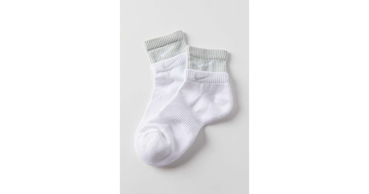 Nike Everyday Plus Cushioned Training Double-cuff Quarter Sock in White - Lyst