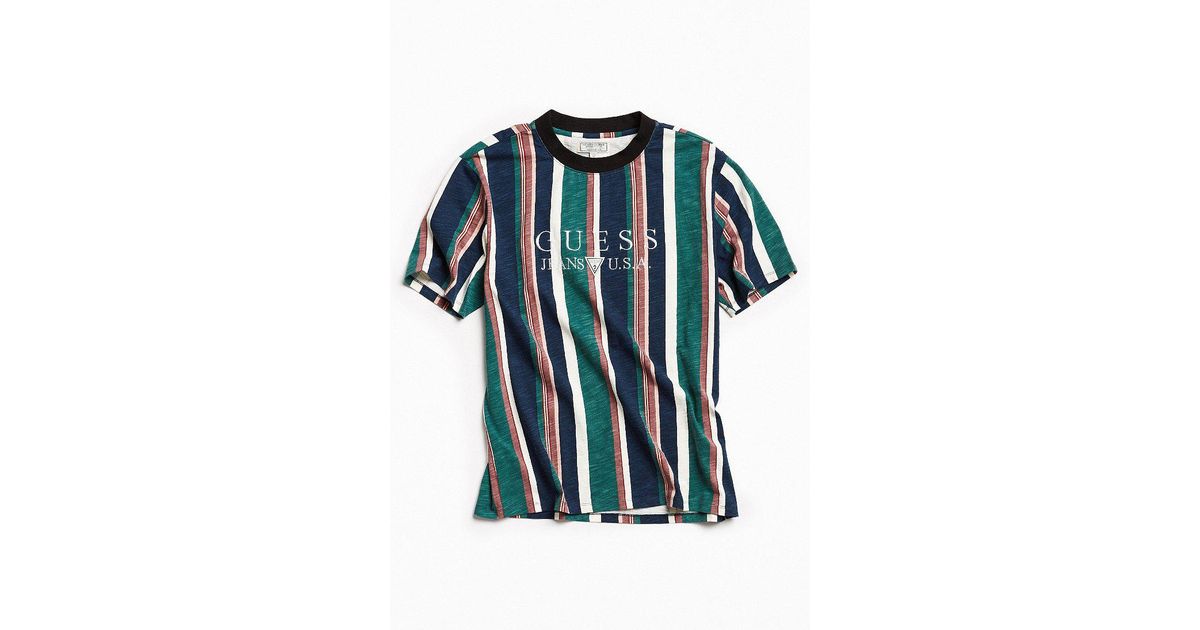 Guess UO Exclusive 81 Sayer Stripe T-shirt in Blue for Men | Lyst
