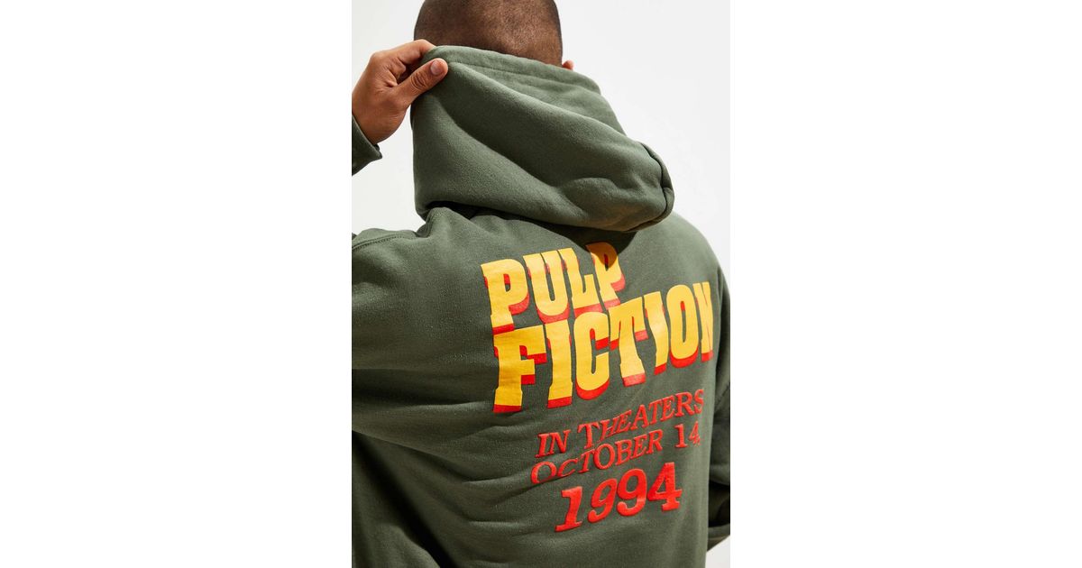 Urban Outfitters Cotton Pulp Fiction Puff Print Hoodie Sweatshirt in