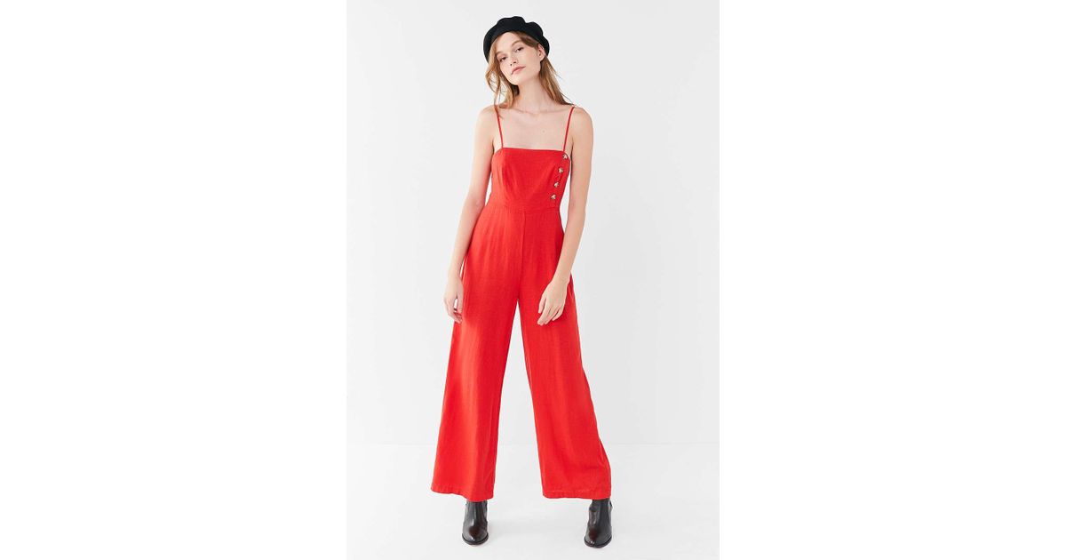 urban outfitters red jumpsuit