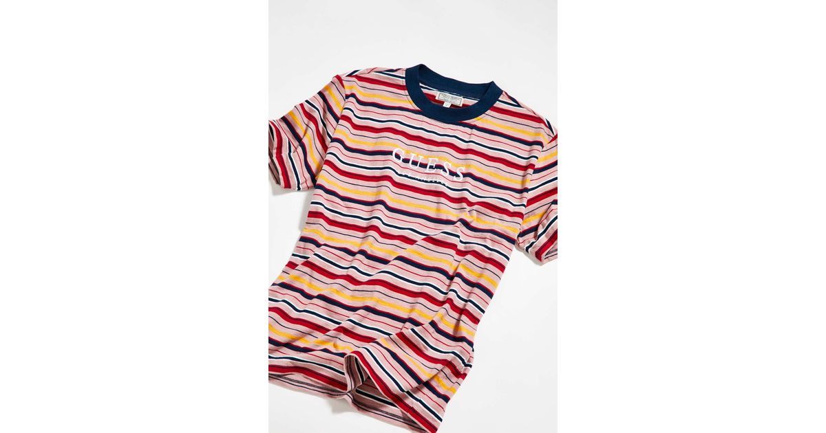 guess pop art striped tee
