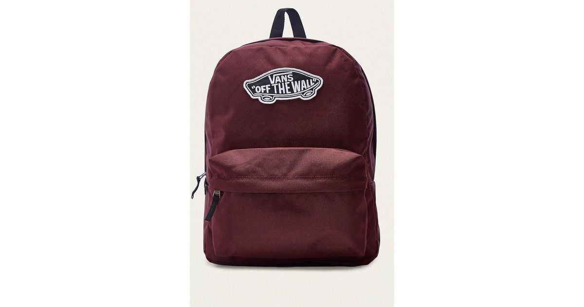 vans realm backpack burgundy