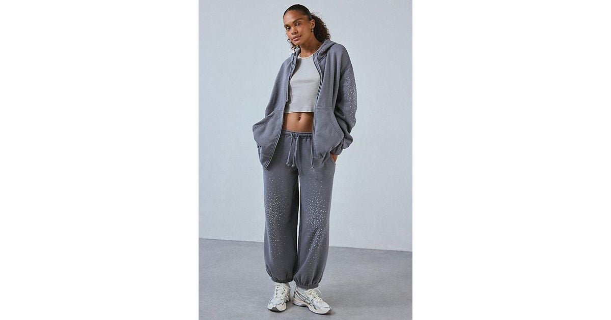 Out From Under Merrick Shine Embellished Zip-Up Hoodie