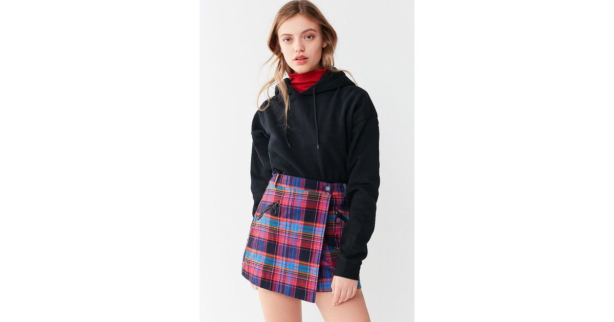 Pink plaid top skirt urban outfitters