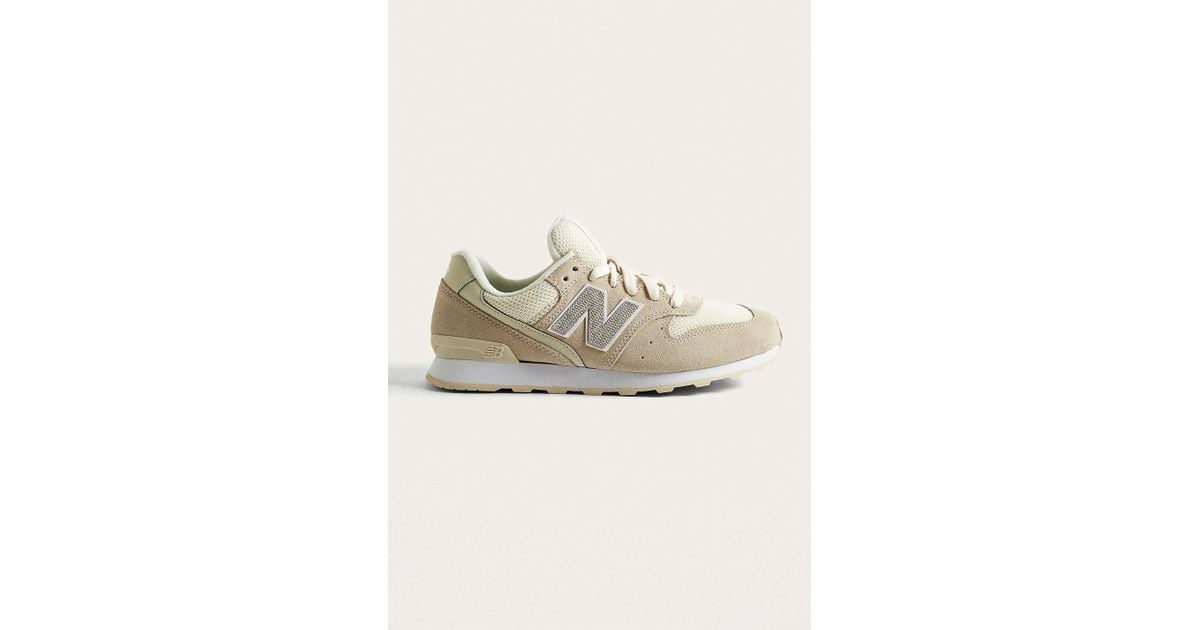 new balance 996 cream & gold trainers