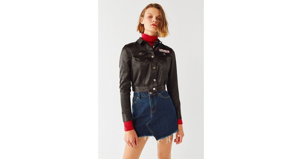 satin trucker jacket