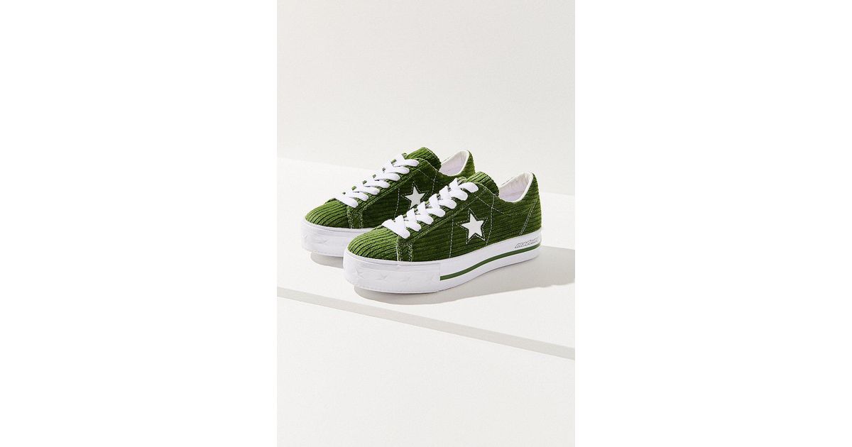 Converse Converse One Star X Mademe Corduroy Platform Sneaker in Green |  Lyst Canada