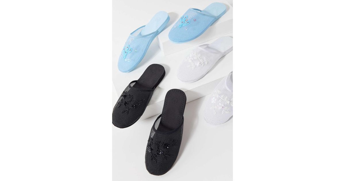 beaded market slide sandal