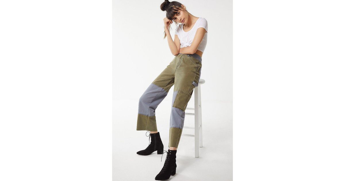 Urban Outfitters Uo Patchwork Utility Pant in Green Lyst