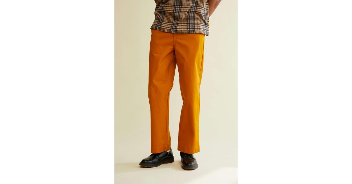 Urban Outfitters Uo Baggy Skate Fit Chino Pant in Orange for Men Lyst