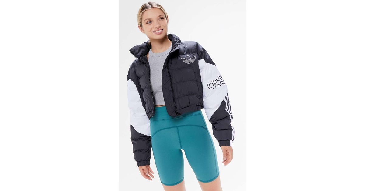 adidas uo exclusive cropped puffer jacket