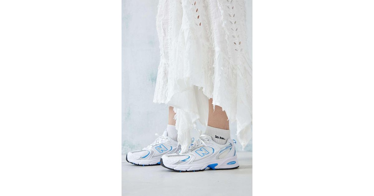 New Balance 530 White & Light Blue Trainers Lyst UK
