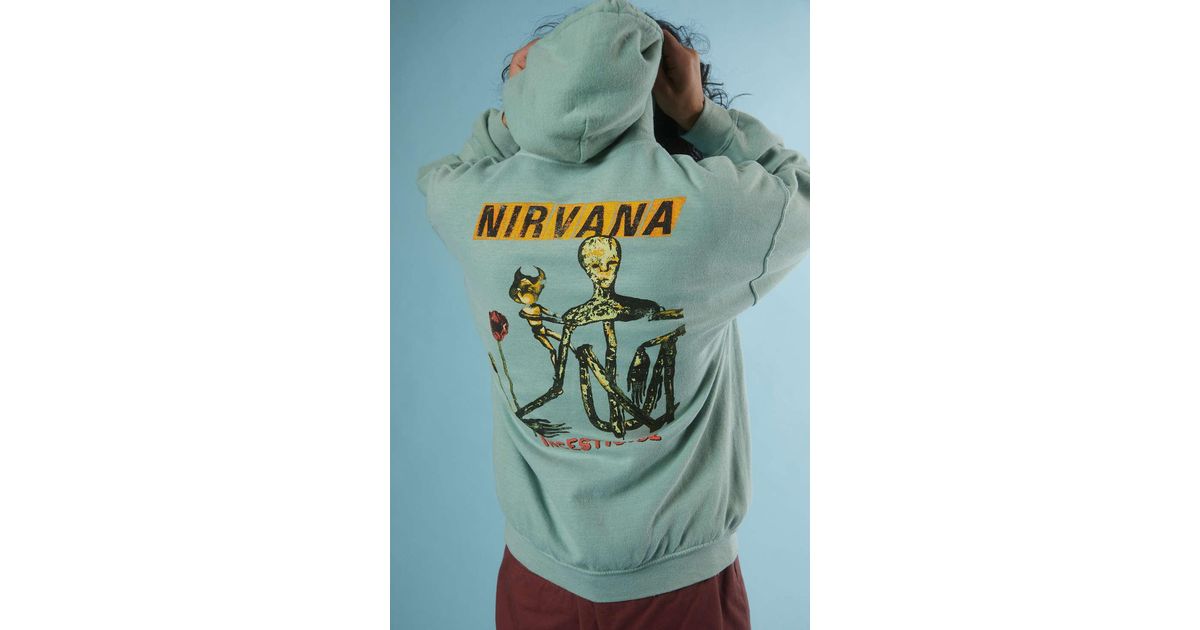 Urban Outfitters Nirvana Hoodie Sweatshirt in Green for Men | Lyst