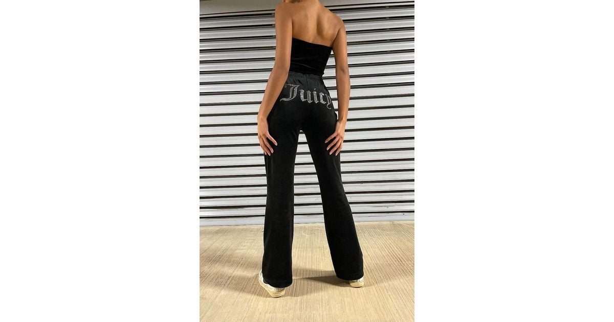 Juicy Couture Uo Exclusive Flare Track Pants in Black Lyst
