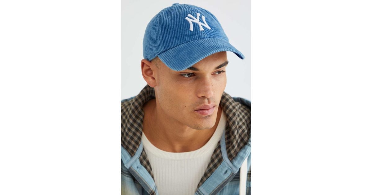 47 Uo Exclusive Mlb New York Yankees Cord Cleanup Baseball Hat In Blue,at  Urban Outfitters for Men | Lyst