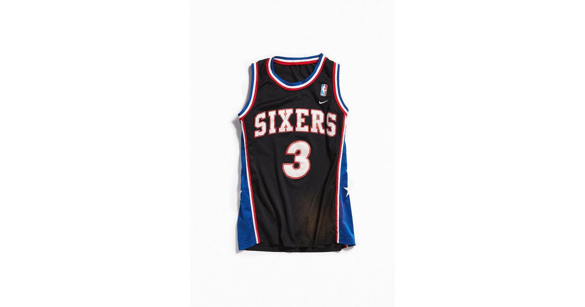 allen iverson black sixers jersey