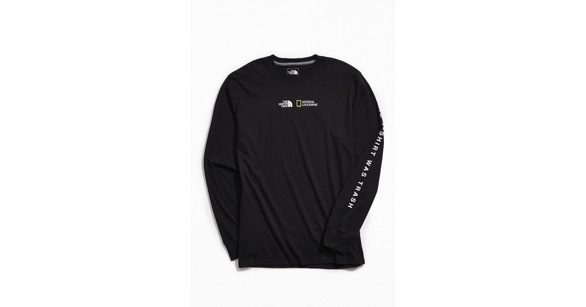 the north face x national geographic bottle source long sleeve tee