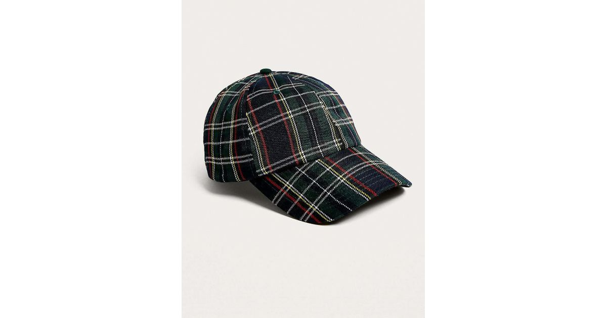 green plaid hat