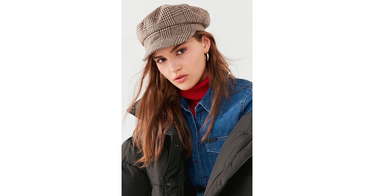 Plaid baker boy hat Clearance