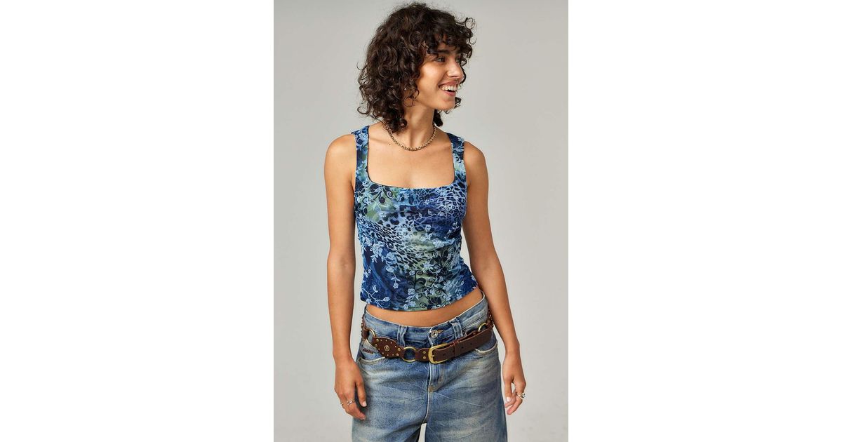 floral mesh top urban outfitters