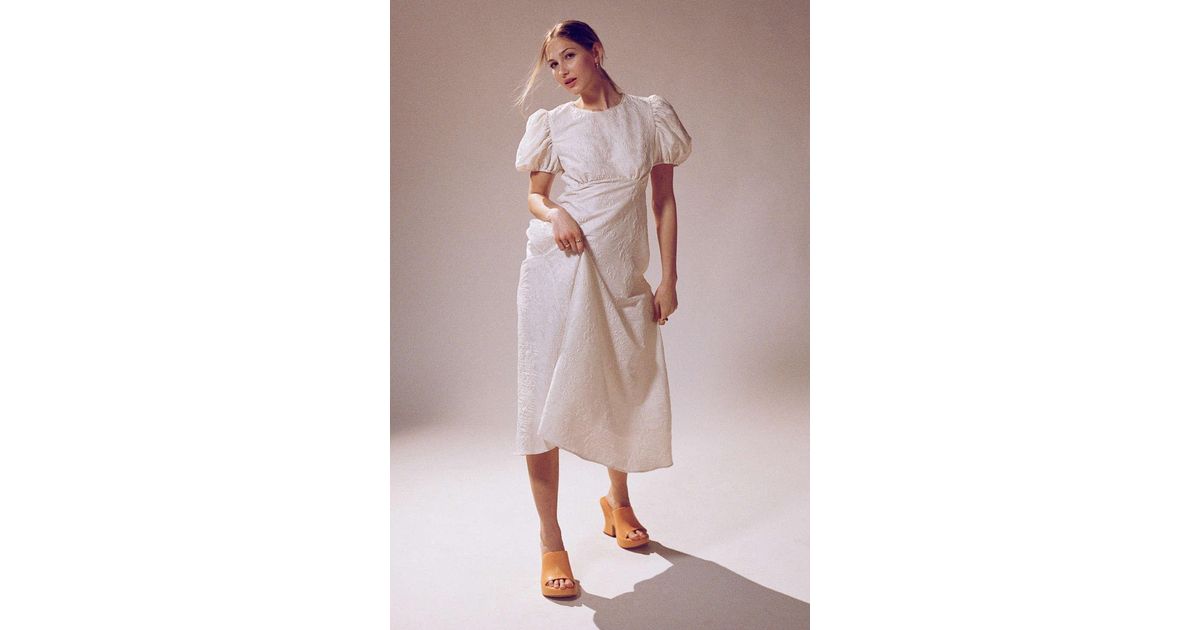 Sister Jane Dream Lenten Jacquard Midi Dress in White | Lyst