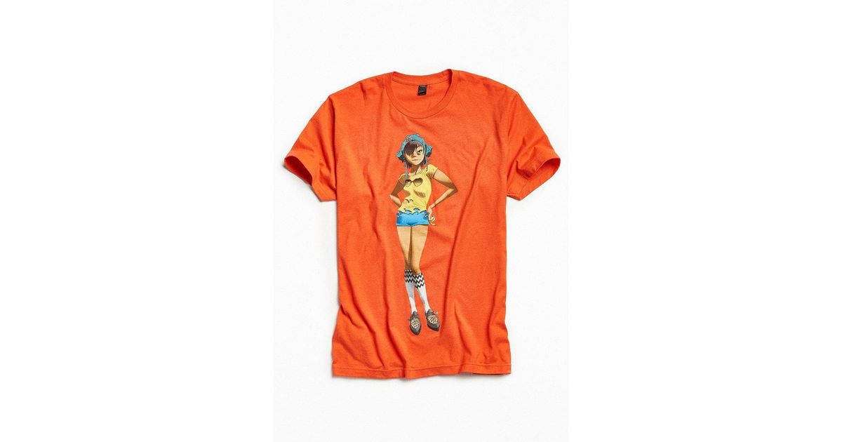 Urban Outfitters Gorillaz Noodle Tee in Orange for Men | Lyst