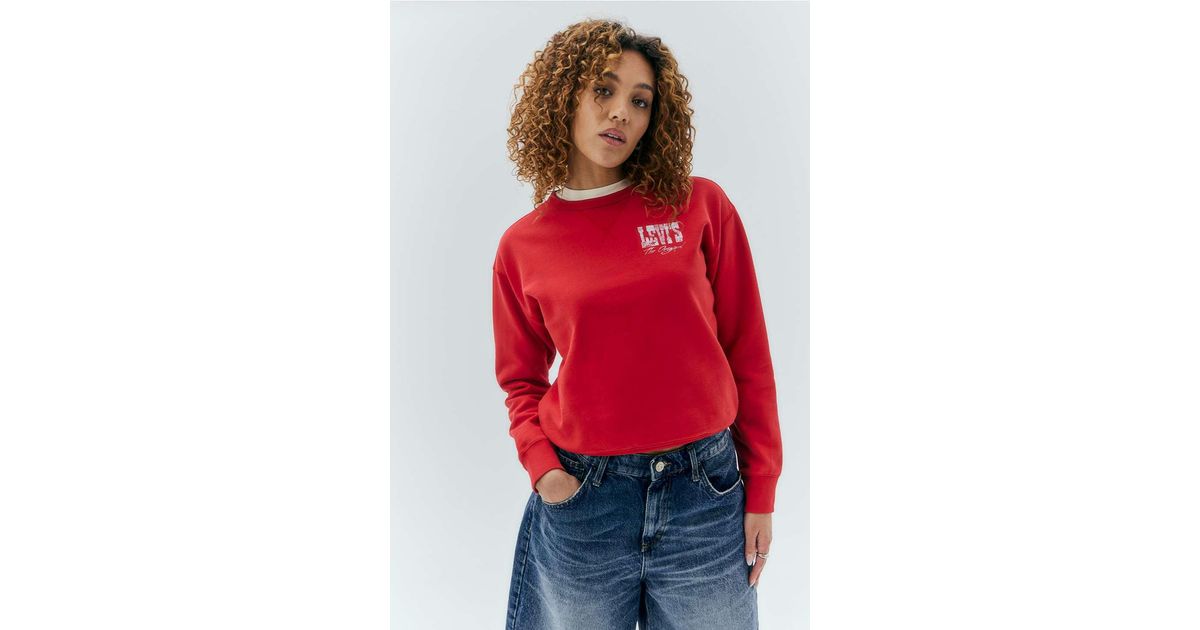 Levi's red clearance sweatshirt