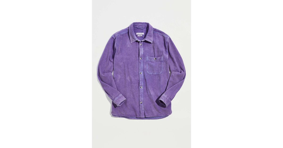 Urban Outfitters Uo Big Corduroy Work Shirt in Purple for Men | Lyst