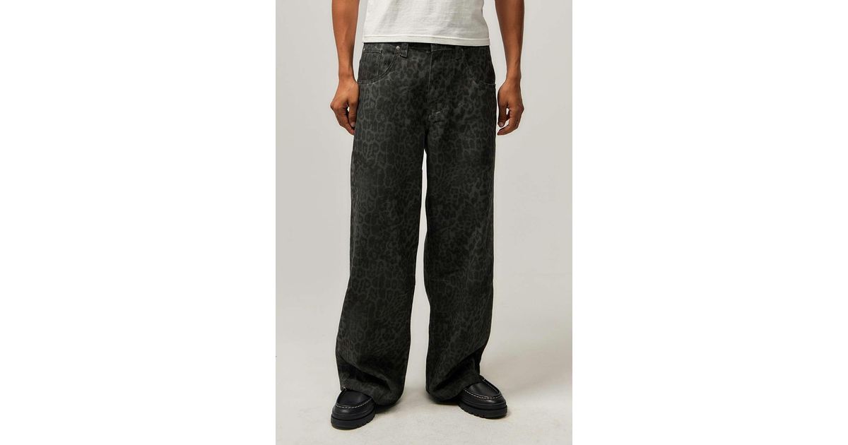Jaded London Leopard Print Jeans in Black for Men | Lyst UK