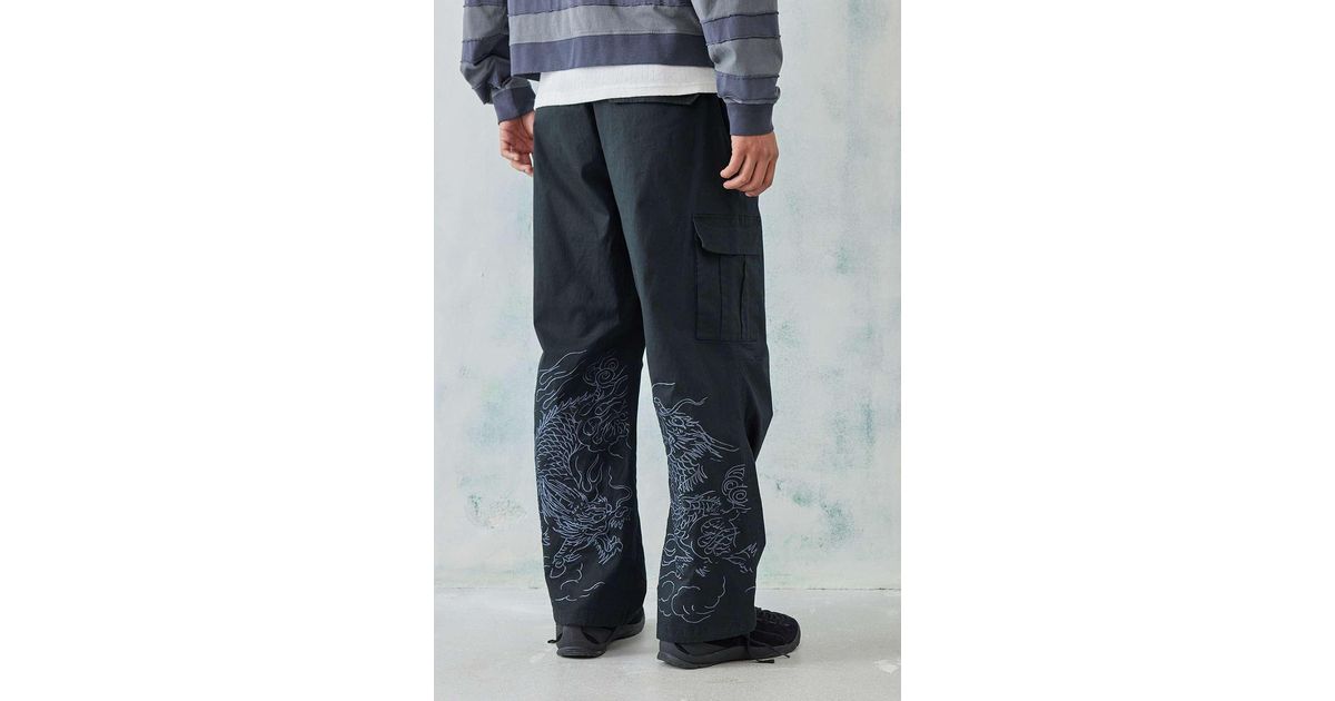 Ed Hardy UO Exclusive Grey Dragon Wide Leg Joggers | Urban Outfitters ES