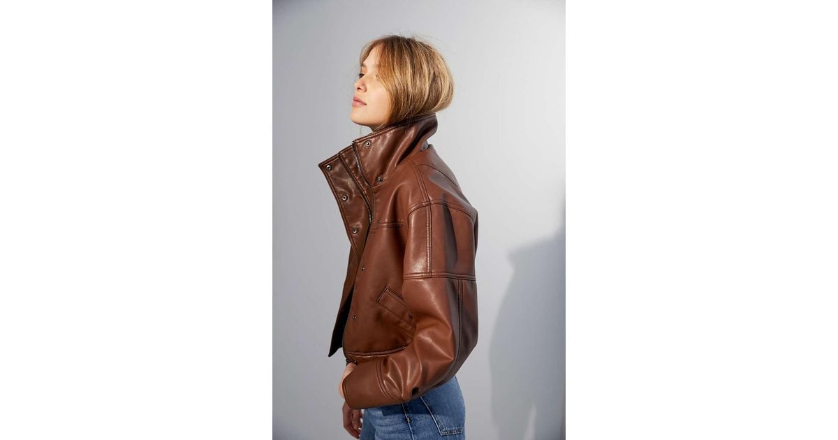 OHOTORO Urban Leather Jacket brown