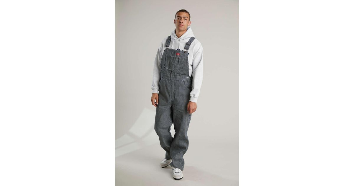 Dickies Hickory Stripe Overall in Blue for Men Lyst