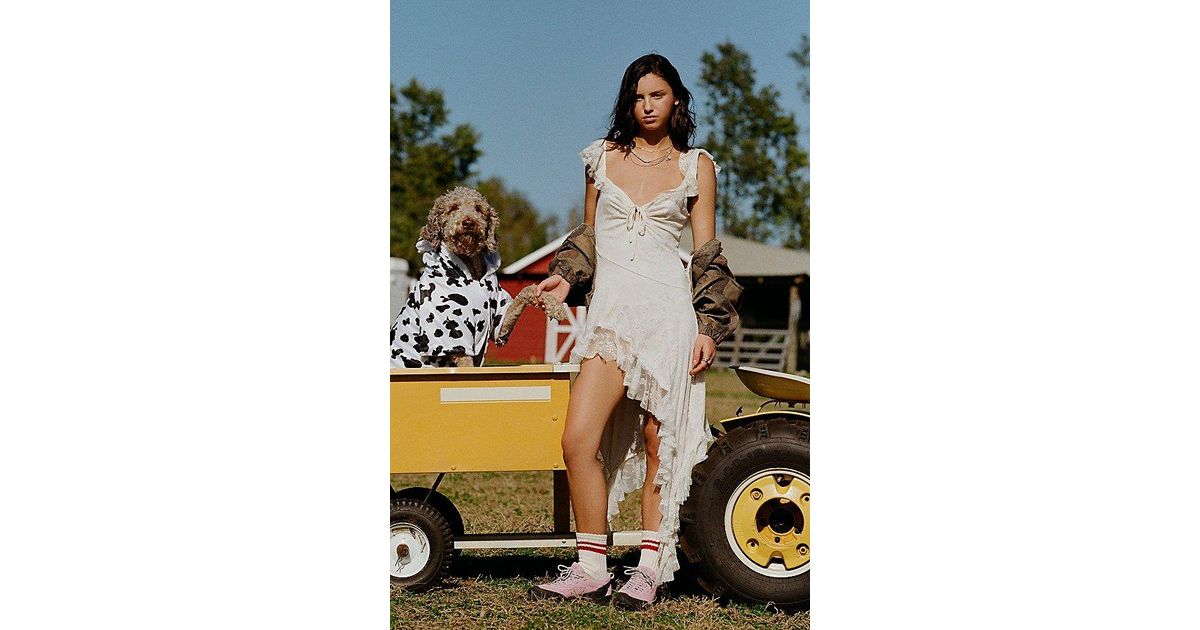 Urban Outfitters Uo Hyacinth Lace Spliced Midi Dress in White | Lyst Urban Outfitters Uo Hyacinth Lace Spliced Midi Dress in White | Lyst