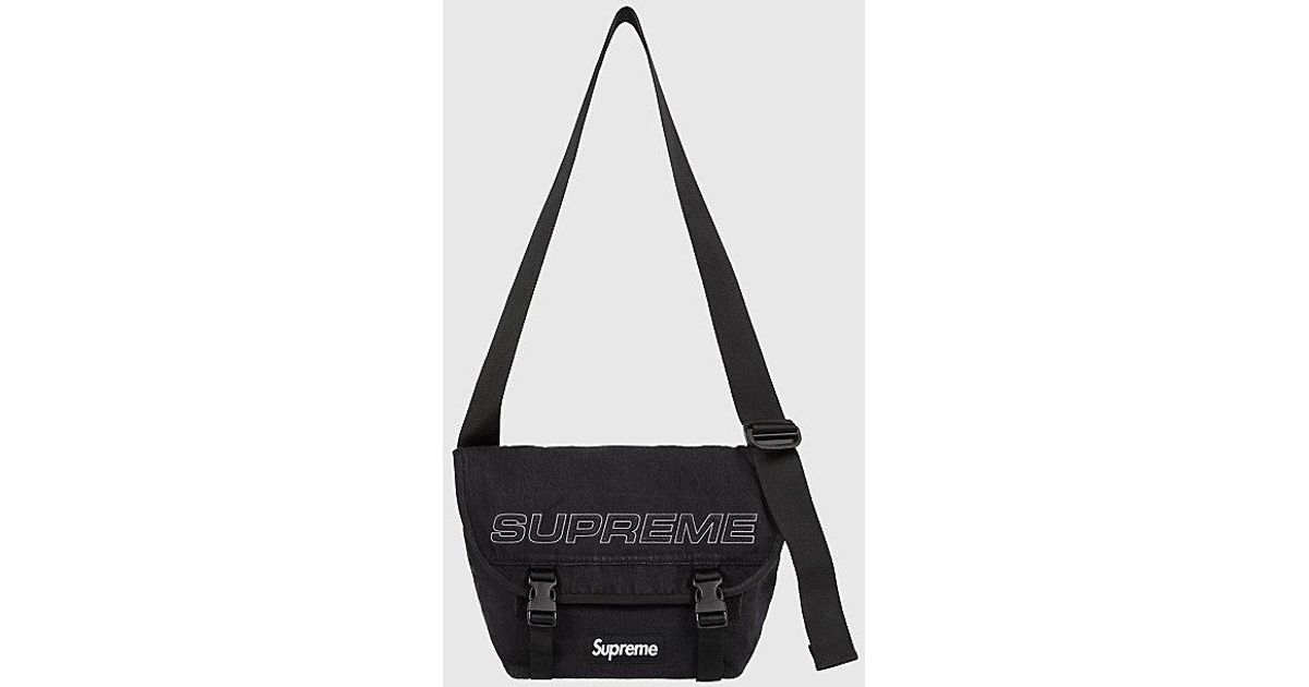 Supreme Denim Messenger Bag (Ss25) in Black for Men | Lyst