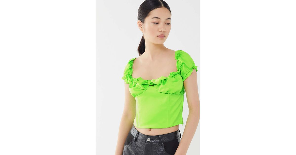 ruffle bustier top