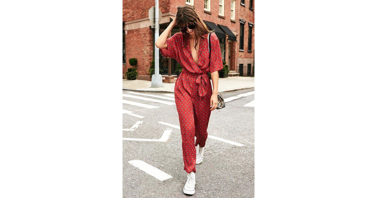 red jumpsuit urban outfitters