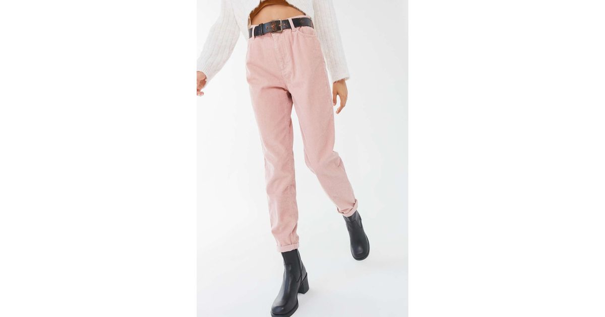 bdg pink corduroy mom jeans